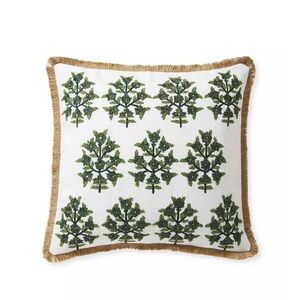 EUc Set of 2 Serena and Lily Morningside Pillow Cover - Sand/Green
